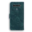 For LG K61 Tiger Embossing Pattern Horizontal Flip Leather Case with Holder & Card Slots & Wallet(Green) - 3