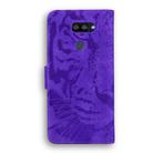 For LG K40S Tiger Embossing Pattern Horizontal Flip Leather Case with Holder & Card Slots & Wallet(Purple) - 3