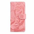 For LG K40S Tiger Embossing Pattern Horizontal Flip Leather Case with Holder & Card Slots & Wallet(Pink) - 1