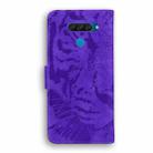 For LG K50 / Q60 Tiger Embossing Pattern Horizontal Flip Leather Case with Holder & Card Slots & Wallet(Purple) - 3