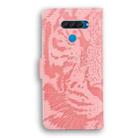 For LG K50 / Q60 Tiger Embossing Pattern Horizontal Flip Leather Case with Holder & Card Slots & Wallet(Pink) - 3