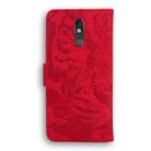 For LG Stylo 5 Tiger Embossing Pattern Horizontal Flip Leather Case with Holder & Card Slots & Wallet(Red) - 3