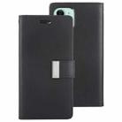 For iPhone 12 mini GOOSPERY RICH DIARY Crazy Horse Texture Horizontal Flip Leather Case with Holder & Card Slots & Wallet(Black) - 1