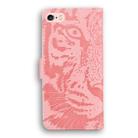 For iPhone 6s / 6 Tiger Embossing Pattern Horizontal Flip Leather Case with Holder & Card Slots & Wallet(Pink) - 3