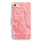 For iPhone 6s Plus / 6 Plus Tiger Embossing Pattern Horizontal Flip Leather Case with Holder & Card Slots & Wallet(Pink) - 3