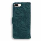 For iPhone 8 Plus / 7 Plus Tiger Embossing Pattern Horizontal Flip Leather Case with Holder & Card Slots & Wallet(Green) - 2