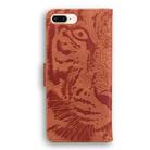 For iPhone 8 Plus / 7 Plus Tiger Embossing Pattern Horizontal Flip Leather Case with Holder & Card Slots & Wallet(Brown) - 3