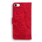 For iPhone SE 2022 / SE 2020 / 8 / 7 Tiger Embossing Pattern Horizontal Flip Leather Case with Holder & Card Slots & Wallet(Red) - 3