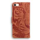 For iPhone SE 2022 / SE 2020 / 8 / 7 Tiger Embossing Pattern Horizontal Flip Leather Case with Holder & Card Slots & Wallet(Brown) - 3