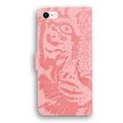 For iPhone SE 2022 / SE 2020 / 8 / 7 Tiger Embossing Pattern Horizontal Flip Leather Case with Holder & Card Slots & Wallet(Pink) - 3