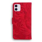 For iPhone 11 Tiger Embossing Pattern Horizontal Flip Leather Case with Holder & Card Slots & Wallet(Red) - 3