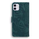 For iPhone 11 Tiger Embossing Pattern Horizontal Flip Leather Case with Holder & Card Slots & Wallet(Green) - 3