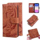For iPhone 11 Tiger Embossing Pattern Horizontal Flip Leather Case with Holder & Card Slots & Wallet(Brown) - 1