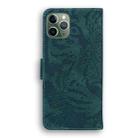 For iPhone 11 Pro Max Tiger Embossing Pattern Horizontal Flip Leather Case with Holder & Card Slots & Wallet(Green) - 3