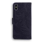 For iPhone X / XS Tiger Embossing Pattern Horizontal Flip Leather Case with Holder & Card Slots & Wallet(Black) - 3