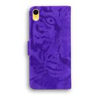 For iPhone XR Tiger Embossing Pattern Horizontal Flip Leather Case with Holder & Card Slots & Wallet(Purple) - 3