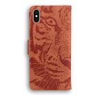 For iPhone XS Max Tiger Embossing Pattern Horizontal Flip Leather Case with Holder & Card Slots & Wallet(Brown) - 3