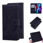 For iPhone 12 mini Tiger Embossing Pattern Horizontal Flip Leather Case with Holder & Card Slots & Wallet(Black) - 1