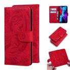 For iPhone 12 mini Tiger Embossing Pattern Horizontal Flip Leather Case with Holder & Card Slots & Wallet(Red) - 1