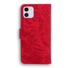 For iPhone 12 mini Tiger Embossing Pattern Horizontal Flip Leather Case with Holder & Card Slots & Wallet(Red) - 2