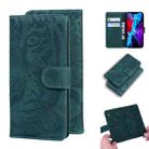For iPhone 12 mini Tiger Embossing Pattern Horizontal Flip Leather Case with Holder & Card Slots & Wallet(Green) - 1