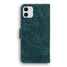 For iPhone 12 mini Tiger Embossing Pattern Horizontal Flip Leather Case with Holder & Card Slots & Wallet(Green) - 3