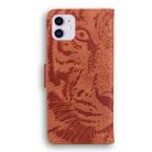 For iPhone 12 / 12 Pro Tiger Embossing Pattern Horizontal Flip Leather Case with Holder & Card Slots & Wallet(Brown) - 3