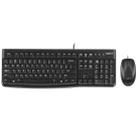 Logitech MK120 Wired Keyboard and Mouse Set(Black) - 1