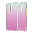 For Xiaomi Redmi 9 Gradient Shockproof TPU + Acrylic Protective Case with Detachable Buttons(Gradient Rose Red) - 1