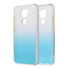 For Xiaomi Redmi Note 9 Gradient Shockproof TPU + Acrylic Protective Case with Detachable Buttons(Gradient Blue) - 1