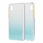 For Samsung Galaxy A01 Core Gradient Shockproof TPU + Acrylic Protective Case with Detachable Buttons(Gradient Green) - 1