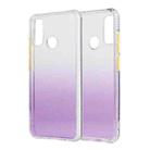 For Huawei P Smart 2020 Gradient Shockproof TPU + Acrylic Protective Case with Detachable Buttons(Gradient Purple) - 1