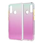 For Huawei P Smart 2020 Gradient Shockproof TPU + Acrylic Protective Case with Detachable Buttons(Gradient Rose Red) - 1