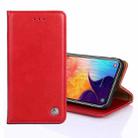 For Samsung Galaxy A10s Non-Magnetic Retro Texture Horizontal Flip Leather Case with Holder & Card Slots & Wallet(Red) - 1