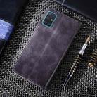 For Samsung Galaxy A51 Non-Magnetic Retro Texture Horizontal Flip Leather Case with Holder & Card Slots & Wallet(Gray) - 3