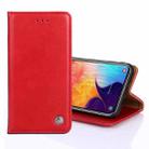 For Samsung Galaxy A11 (European Version) Non-Magnetic Retro Texture Horizontal Flip Leather Case with Holder & Card Slots & Wallet(Red) - 1