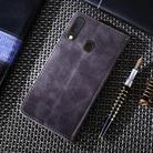 For Samsung Galaxy A20e Non-Magnetic Retro Texture Horizontal Flip Leather Case with Holder & Card Slots & Wallet(Gray) - 3