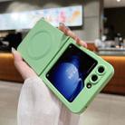 For Samsung Galaxy Z Flip7 5G Solid Color Liquid Silicone MagSafe Magnetic Phone Case(Matcha Green) - 2