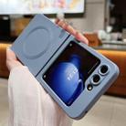 For Samsung Galaxy Z Flip7 5G Solid Color Liquid Silicone MagSafe Magnetic Phone Case(Lavender Grey) - 2