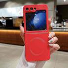 For Samsung Galaxy Z Flip7 5G Solid Color Liquid Silicone MagSafe Magnetic Phone Case(Red) - 1
