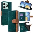 For Itel A90 4G Color Stitching Skin Feel Leather RFID Blocking Phone Case(Green) - 1