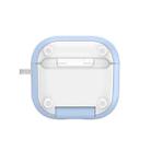 For AirPods 4 DUX DUCIS PECQ Series Magnetic Earphone Case with Holder & Security Lock(White Blue) - 3