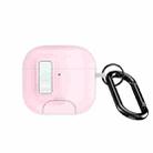 For AirPods 4 DUX DUCIS PECQ Series Magnetic Earphone Case with Holder & Security Lock(Pink White) - 1