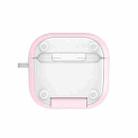 For AirPods 4 DUX DUCIS PECQ Series Magnetic Earphone Case with Holder & Security Lock(Pink White) - 3