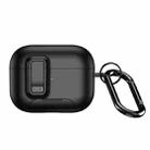 For AirPods Pro 2 DUX DUCIS PECQ Series Magnetic Earphone Case with Holder & Security Lock(Black) - 1