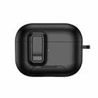 For AirPods Pro 2 DUX DUCIS PECQ Series Magnetic Earphone Case with Holder & Security Lock(Black) - 2