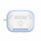 For AirPods Pro 2 DUX DUCIS PECQ Series Magnetic Earphone Case with Holder & Security Lock(White Blue) - 3