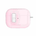 For AirPods Pro 2 DUX DUCIS PECQ Series Magnetic Earphone Case with Holder & Security Lock(Pink White) - 2