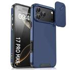 For iPhone 17 Pro Max Sliding Camshield TPU + PC Phone Case(Blue) - 1