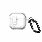 For AirPods 4 DUX DUCIS PECR Series Holder & Security Lock Earphone Case(Transparent) - 1